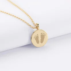 Pendentif personnalisé médaille gravée plaqué or email noir soleil 14 mm