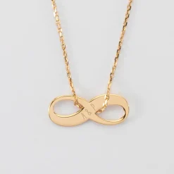 Pendentif personnalisé médaille gravée plaqué or infini 25x10mm