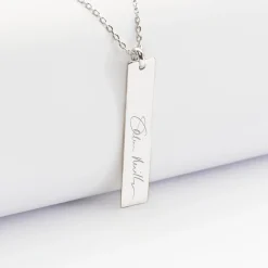 Pendentif personnalisé médaille gravée argent plaque 40x8 mm - édition spéciale 