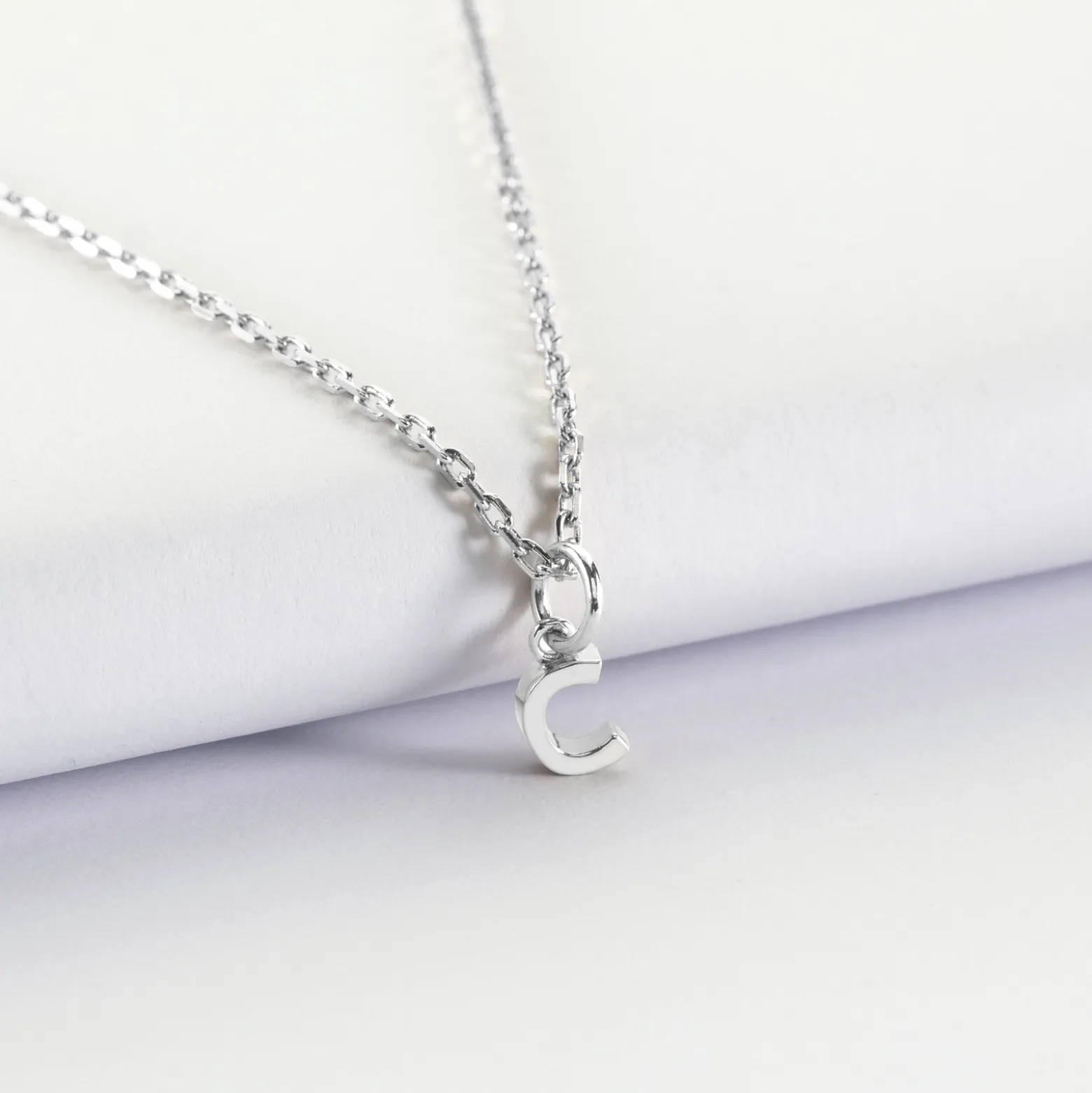 Pendentif personnalisé médaille argent lettre initiale 5 mm