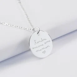 Pendentif personnalisé médaille gravée argent 19 mm - Edition spéciale Arbre de Vie