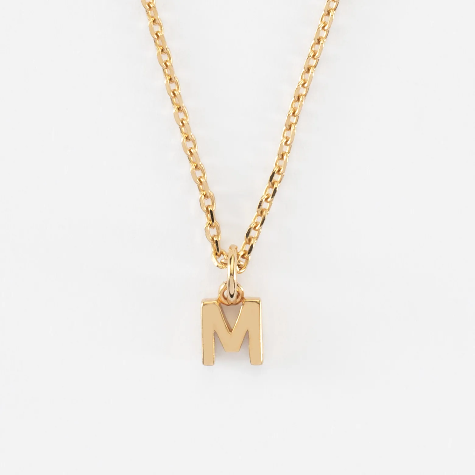 Pendentif personnalisé médaille plaqué or lettre initiale 5 mm