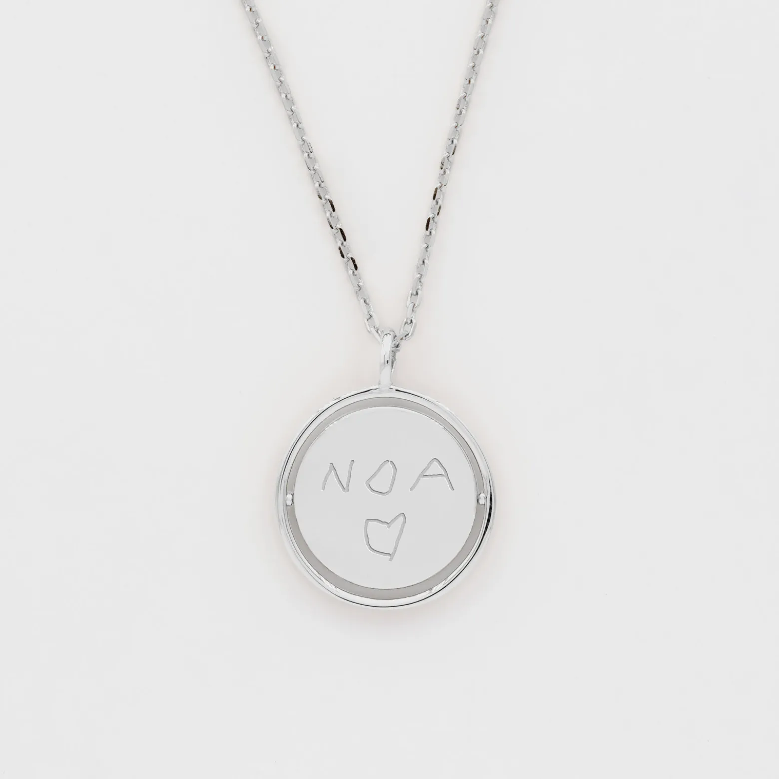 Pendentif personnalisé médaille réversible Eternelle gravée argent 18 mm