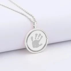 Pendentif personnalisé médaille réversible Eternelle gravée argent 18 mm