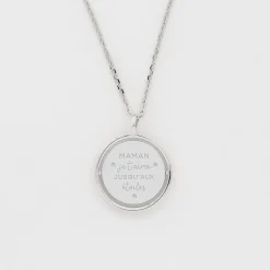 Pendentif personnalisé médaille réversible Eternelle gravée argent 18 mm