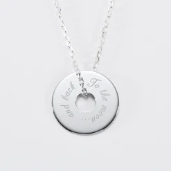 Pendentif personnalisé médaille gravée argent cible 20 mm