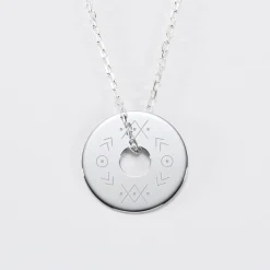 Pendentif personnalisé médaille gravée argent cible 20 mm
