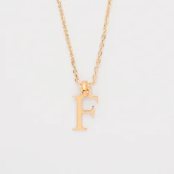 Pendentif personnalisé médaille plaqué or lettre initiale 14 mm