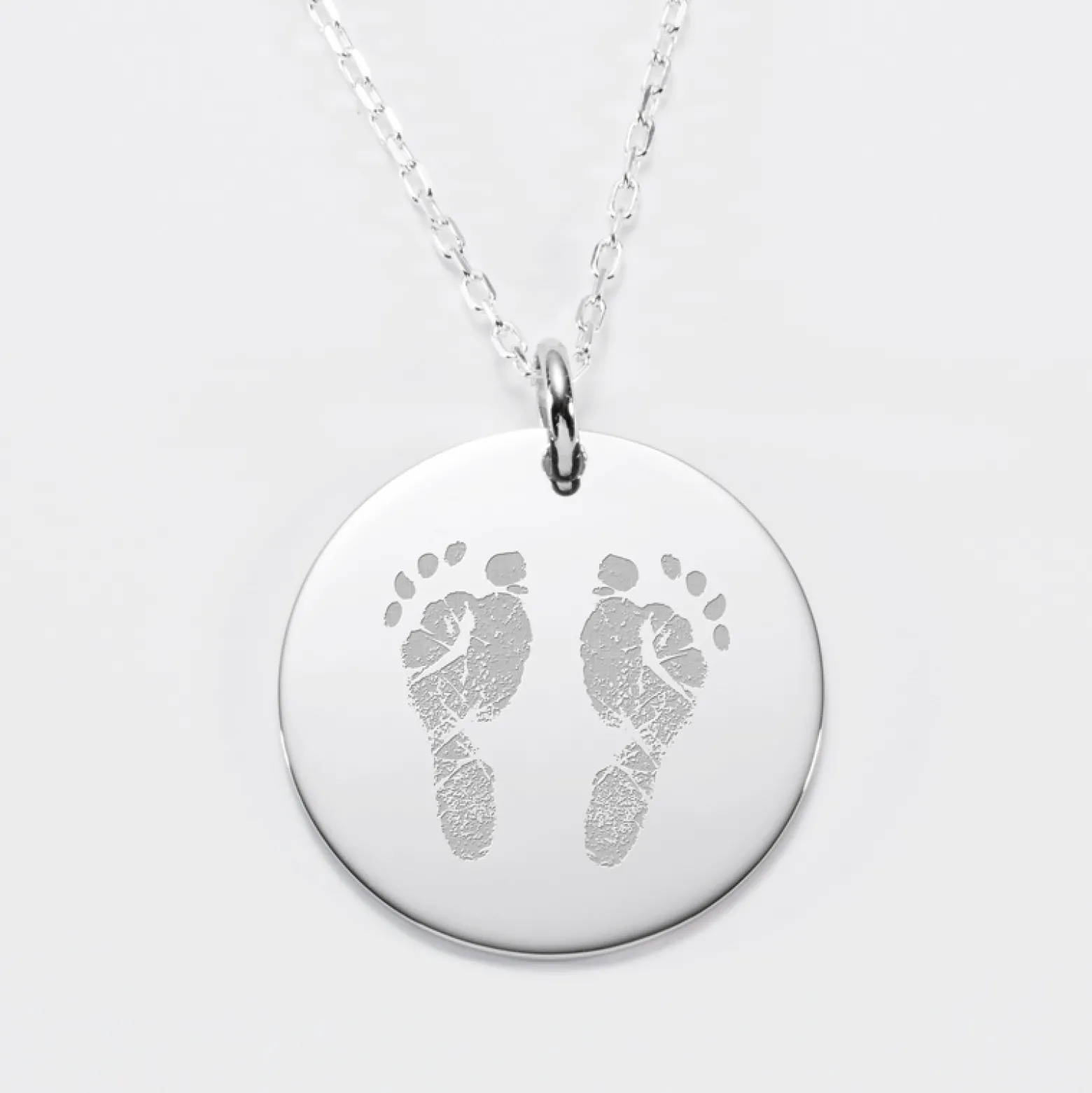 Pendentif personnalisé médaille gravée argent 27 mm "La meilleure Mamie"