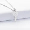 Pendentif personnalisé médaille gravée argent clé 19x10mm