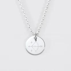 Pendentif personnalisé médaille gravée argent 15 mm - Edition spéciale Astro