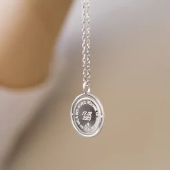 Pendentif personnalisé médaille réversible Eternelle gravée argent 18 mm - HappyBulle x Capucine