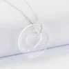 Pendentif personnalisé médaille gravée acrylique cible coeur 28 mm