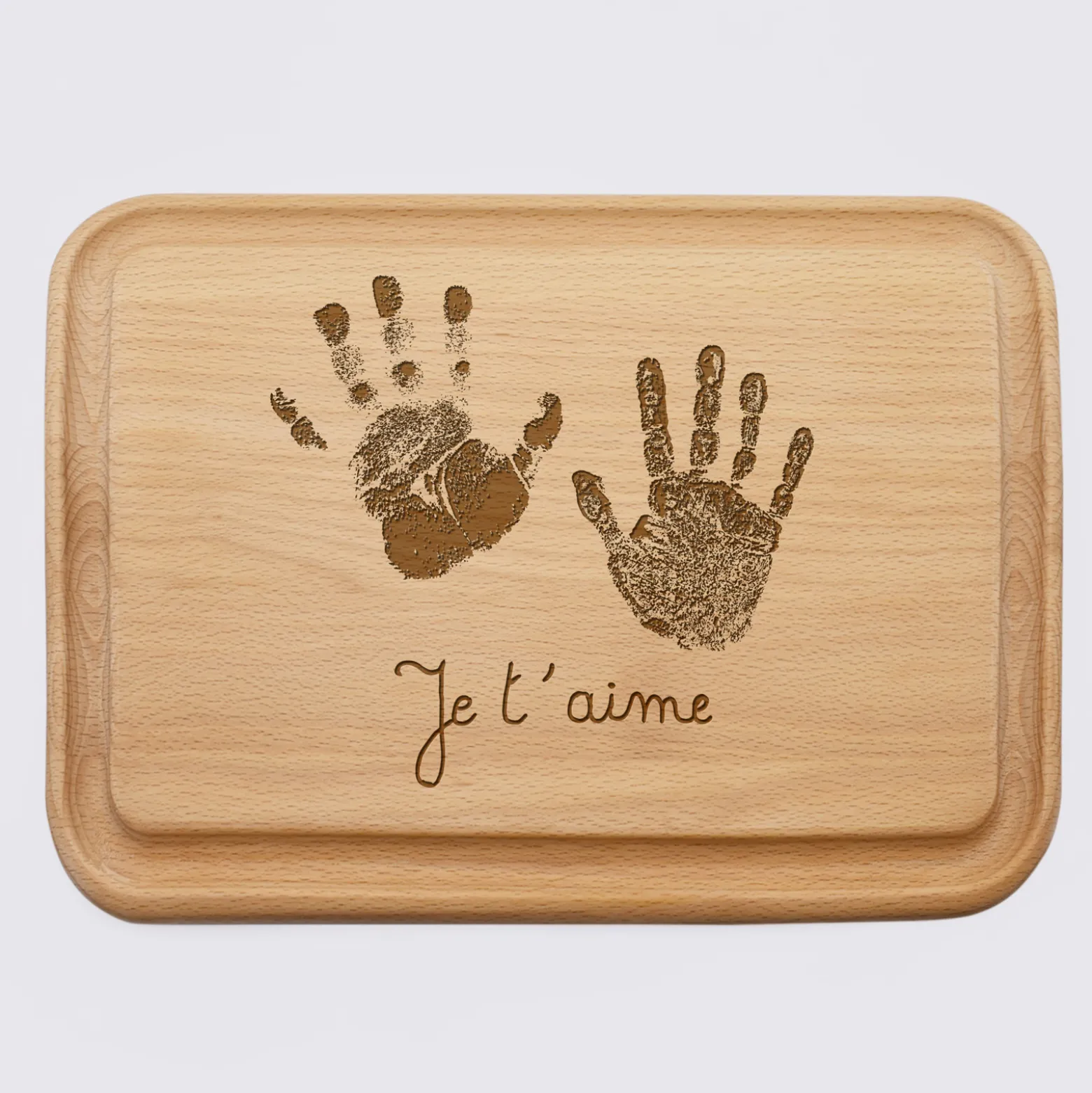 Planche à découper cuisine personnalisée bois gravé 35x25 cm