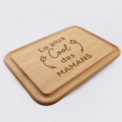 Planche à découper cuisine personnalisée bois gravé 35x25 cm