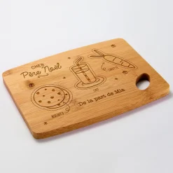 Planche à découper Noël personnalisée bambou gravé 20x15 cm - édition spéciale