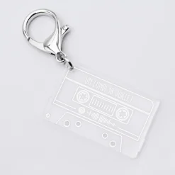Porte clés Spotify personnalisé gravé acrylique cassette rétro