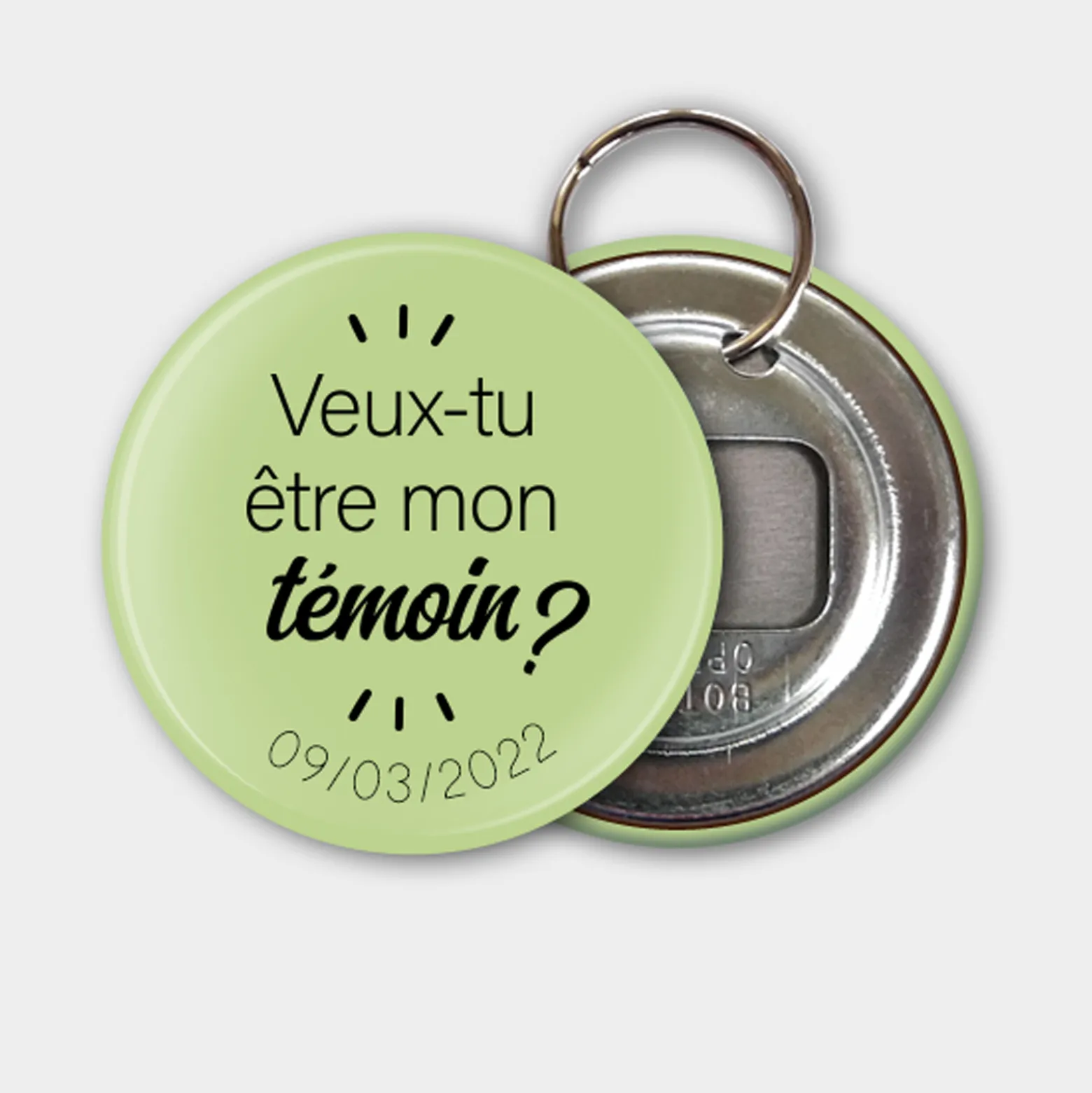 Porte clés-décapsuleur Marié personnalisé 56mm