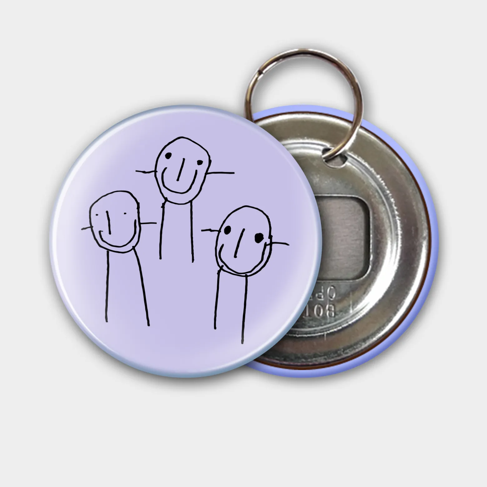 Porte clés-décapsuleur personnalisé 56mm