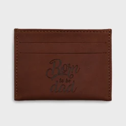 Porte-carte personnalisé cuir couleur fauve 9,7x7,3cm