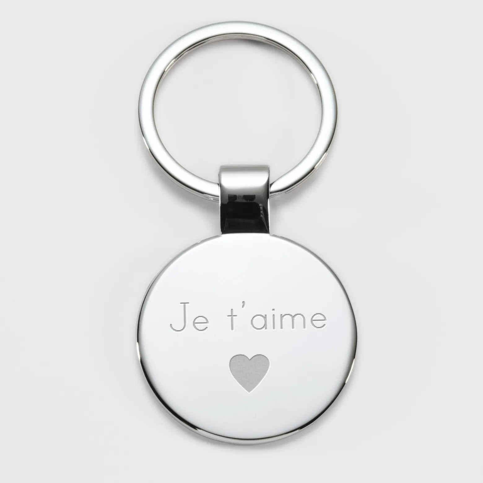 Porte-clés Marié personnalisé gravé acier rond 37 mm