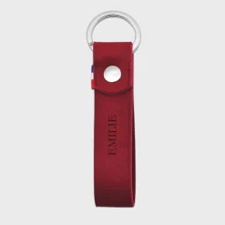 Porte-clés personnalisé gravé cuir lanière 25x100 mm