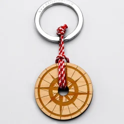 Porte-clés personnalisé gravé bois médaille ronde 40 mm - édition spéciale