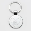 Porte-clés personnalisé gravé acier rond 37 mm - HappyBulle x Mon petit Léon