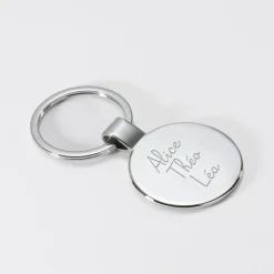 Porte-clés personnalisé gravé acier rond 37 mm - HappyBulle x Mon petit Léon