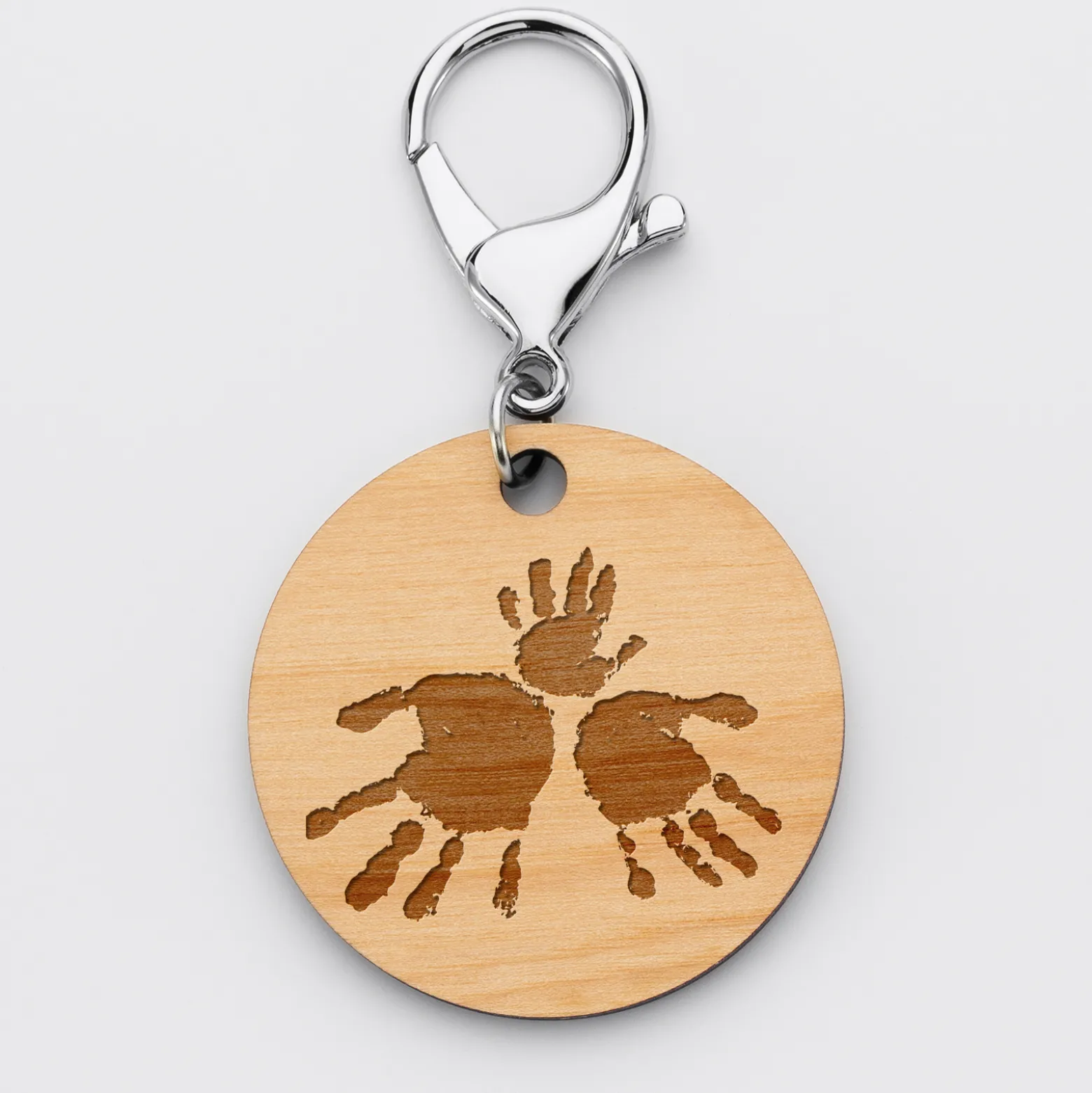 Porte-clés personnalisé prénoms médaille gravée bois ronde 50 mm "La meilleure Mamie du monde"