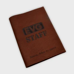 Protège passeport EVG personnalisé cuir couleur Fauve