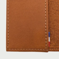 Protège passeport personnalisé cuir couleur Caramel