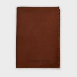 Protège passeport personnalisé cuir couleur Fauve