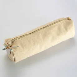 Trousse en coton avec noeud Liberty et médaille acier personnalisée